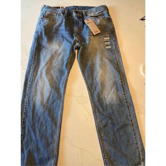 NEW Levi Strauss Mens 505 Medium Wash Denim Jeans Sz 36x30 - Picture 2 of 6